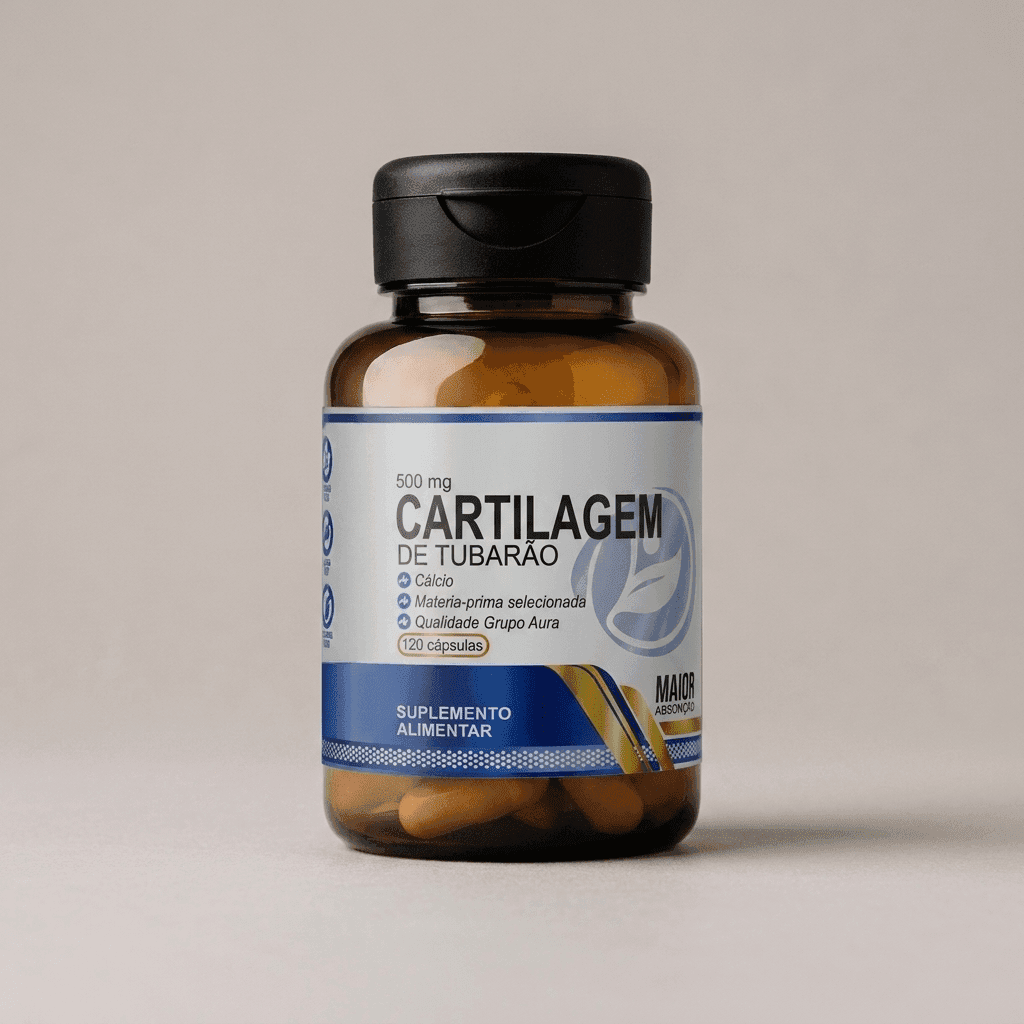 Cartílago de Tiburón Natural Aura 500mg - 120 Cápsulas | Suplemento para Huesos y Articulaciones — 4