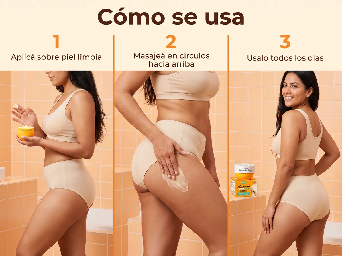 Crema Reafirmante para Glúteos SADOER Buttocks Cream | Piel más Firme y Suave 80 g — 4