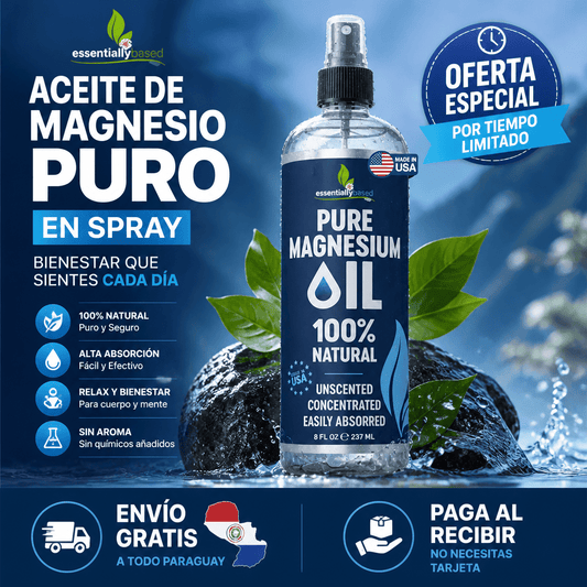 ACEITE DE MAGNESIO 100% PURO – Spray 237ml • Relaja Músculos, Mejora el Sueño y Alivia el Cansancio - Mundo Paraguayo