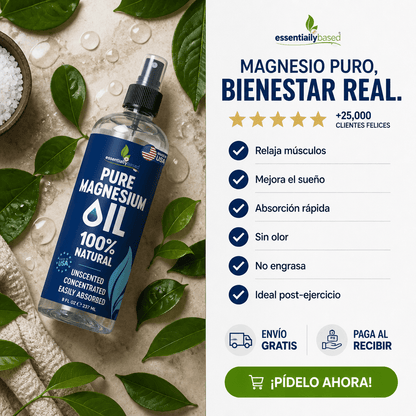 ACEITE DE MAGNESIO 100% PURO – Spray 237ml • Relaja Músculos, Mejora el Sueño y Alivia el Cansancio - Mundo Paraguayo