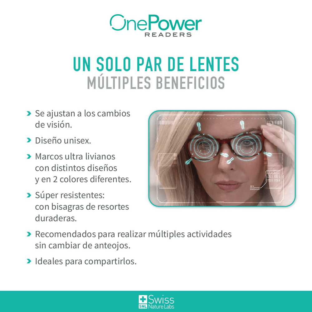 Combo 3x1 One Power Readers (Incluye Negro, Carey y Sol) - Mundo Paraguayo