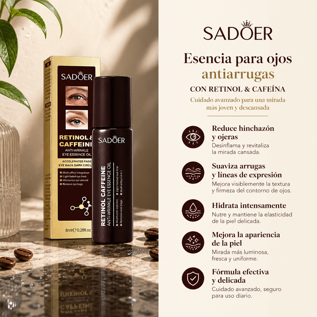 Bastón Antiarrugas Ojos Retinol+Cafeína