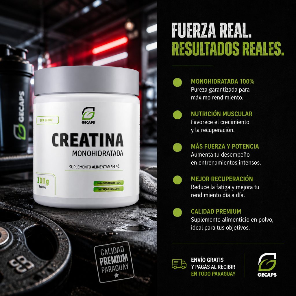 Creatina Monohidratada Gecaps 300g