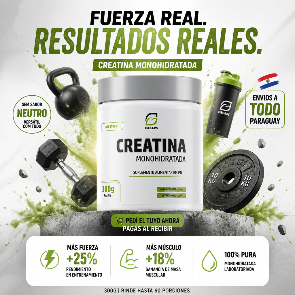 Creatina Monohidratada Gecaps 300g