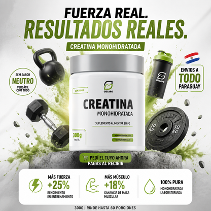 Creatina Monohidratada Gecaps 300g