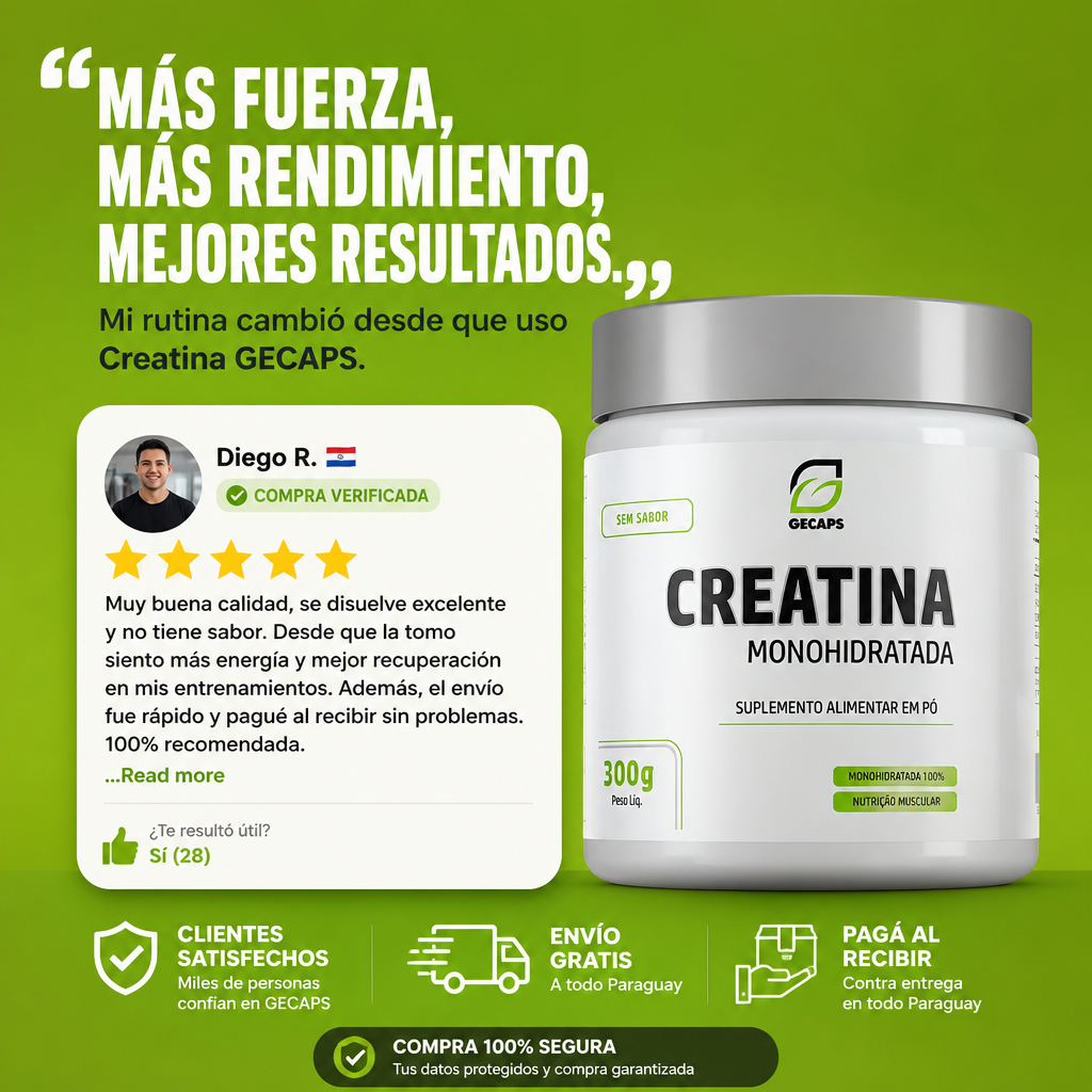 Creatina Monohidratada Gecaps 300g