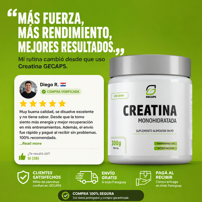 Creatina Monohidratada Gecaps 300g