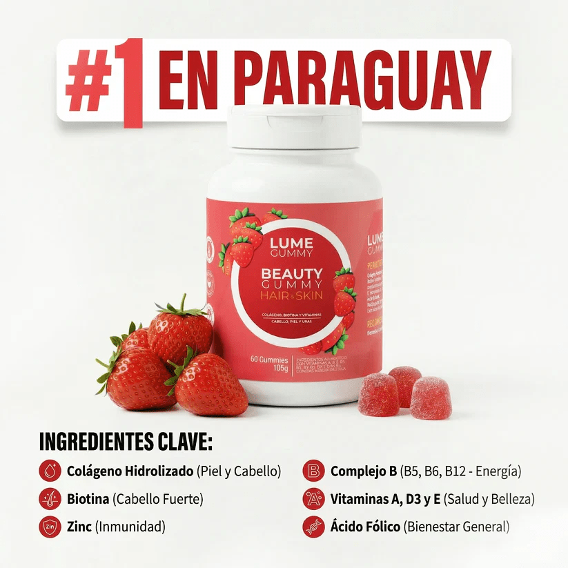 LUME Beauty Gummy: El Tratamiento 3 en 1 para Freno de Caída y Crecimiento Capilar Acelerado - Mundo Paraguayo