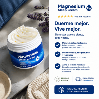 Magnesium Sleep Cream – Crema para Dormir Mejor - Mundo Paraguayo