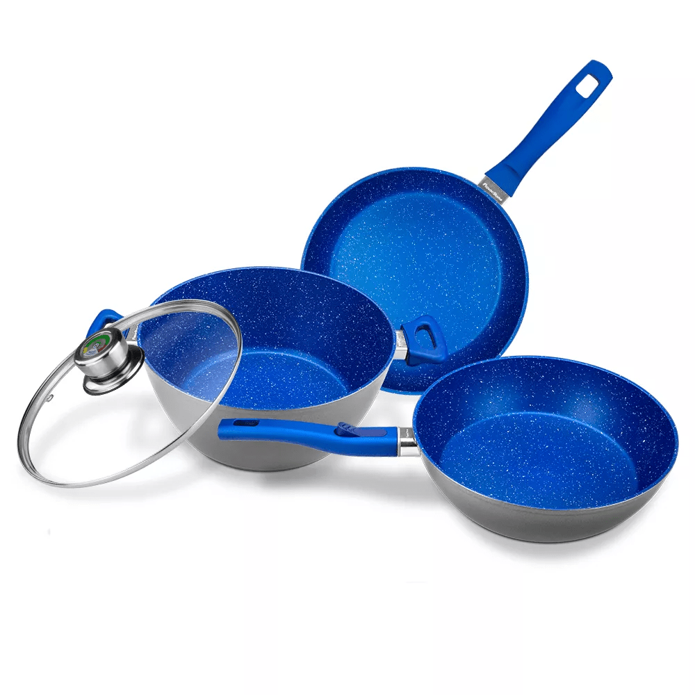 Master Set de Ollas y Sartenes FlavorStone Original - Antiadherente Sapphire - Mundo Paraguayo
