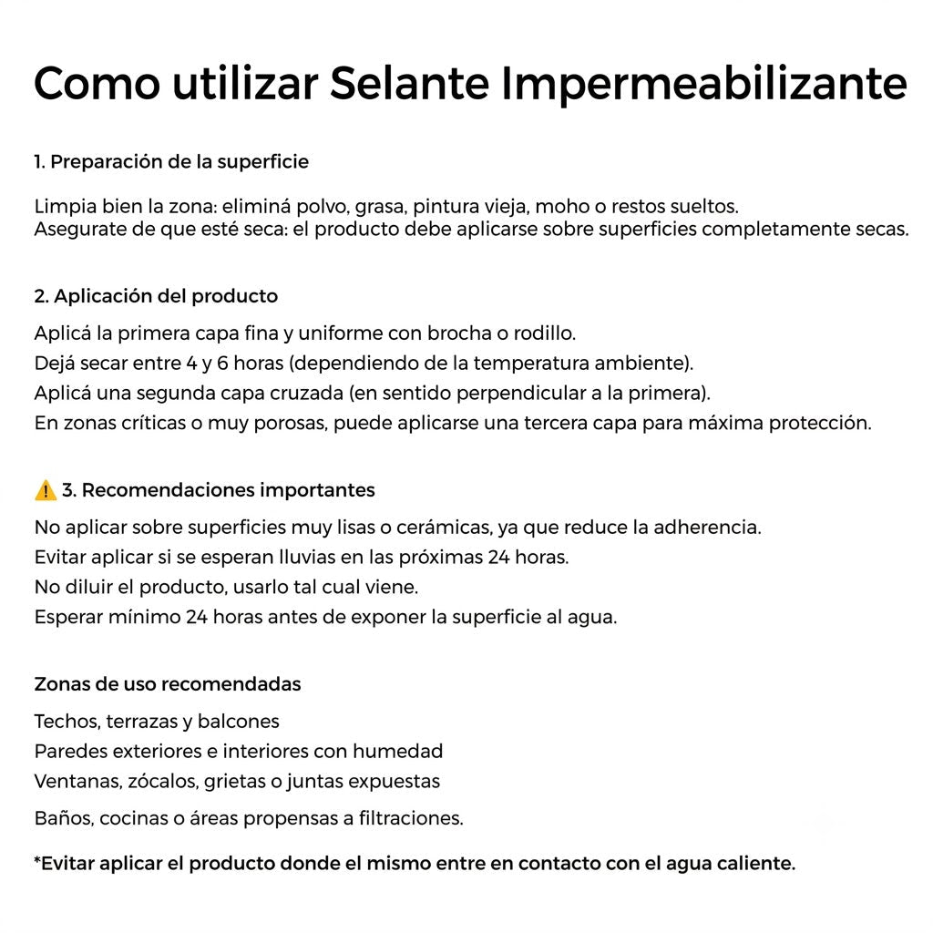 Sellador Líquido Impermeabilizante 1L | Premium - Mundo Paraguayo
