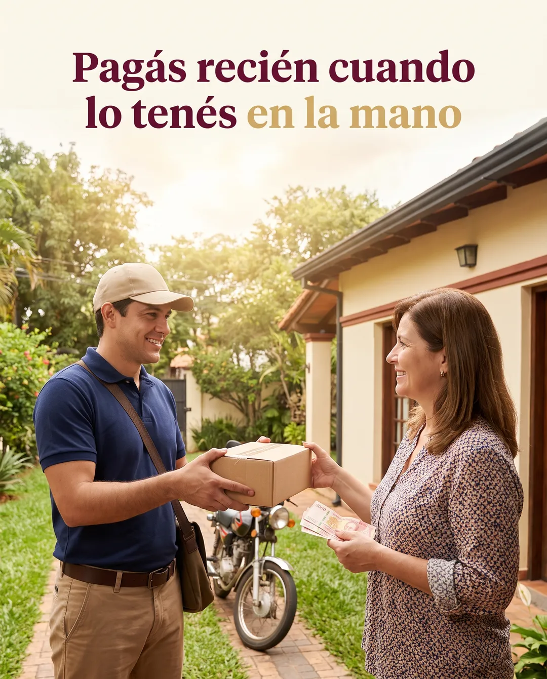 Pagás recién cuando lo tenés en la mano