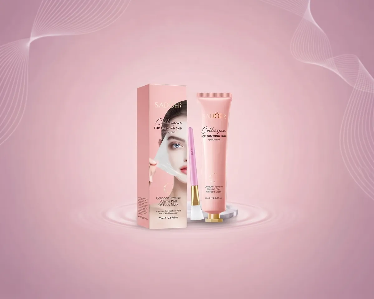 Mascarilla peel off de colágeno SADOER con su caja