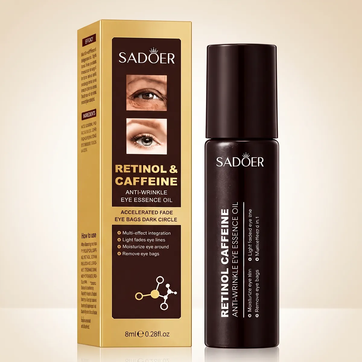 🔥 [PROMO 2x1] Roll-On Lifting Antiarrugas y Ojeras (Retinol + Cafeína) - Llevá 2 por Gs. 149.000