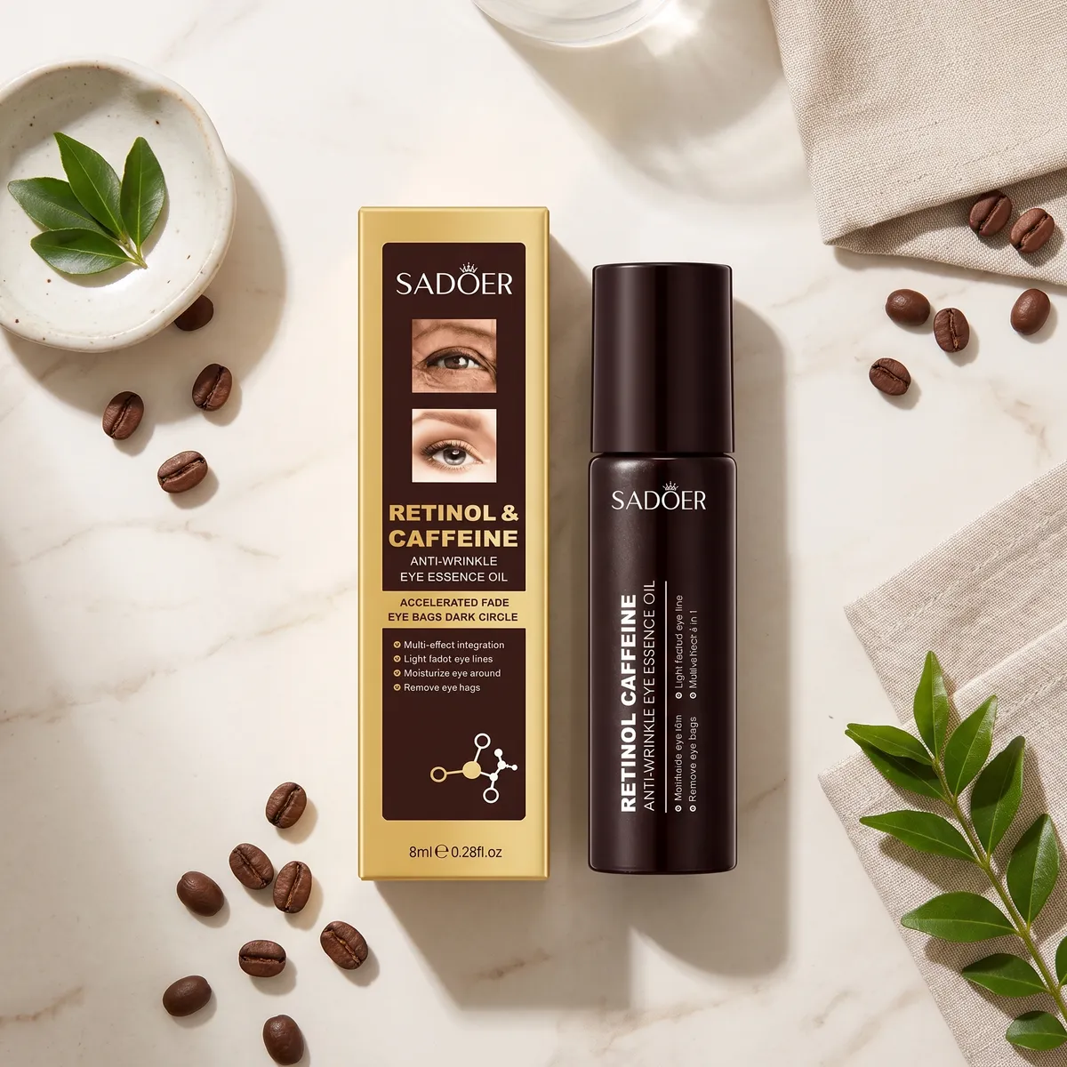 SADOER Retinol + Cafeína con su caja